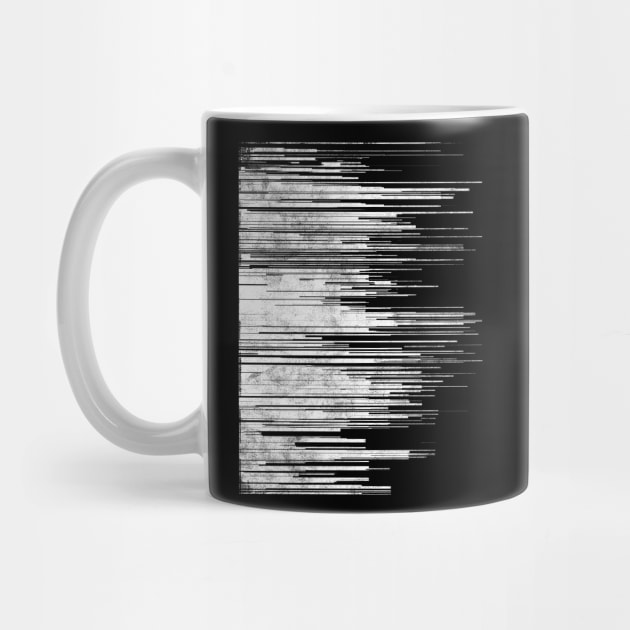 White Noise - Glitch Art - Audio Sound Wave Abstract by bulografik